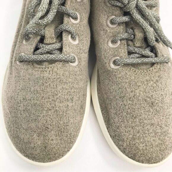 Allbirds Olive Green Wool Runner Lace Up Athletic Athleisure Women’s Sneakers - Picture 8 of 13